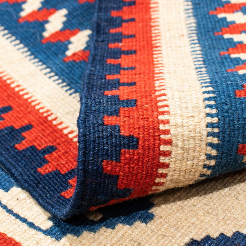 Dywan Kelim - Orientalny kwadratowy  - 103 x 103 cm - beżowy