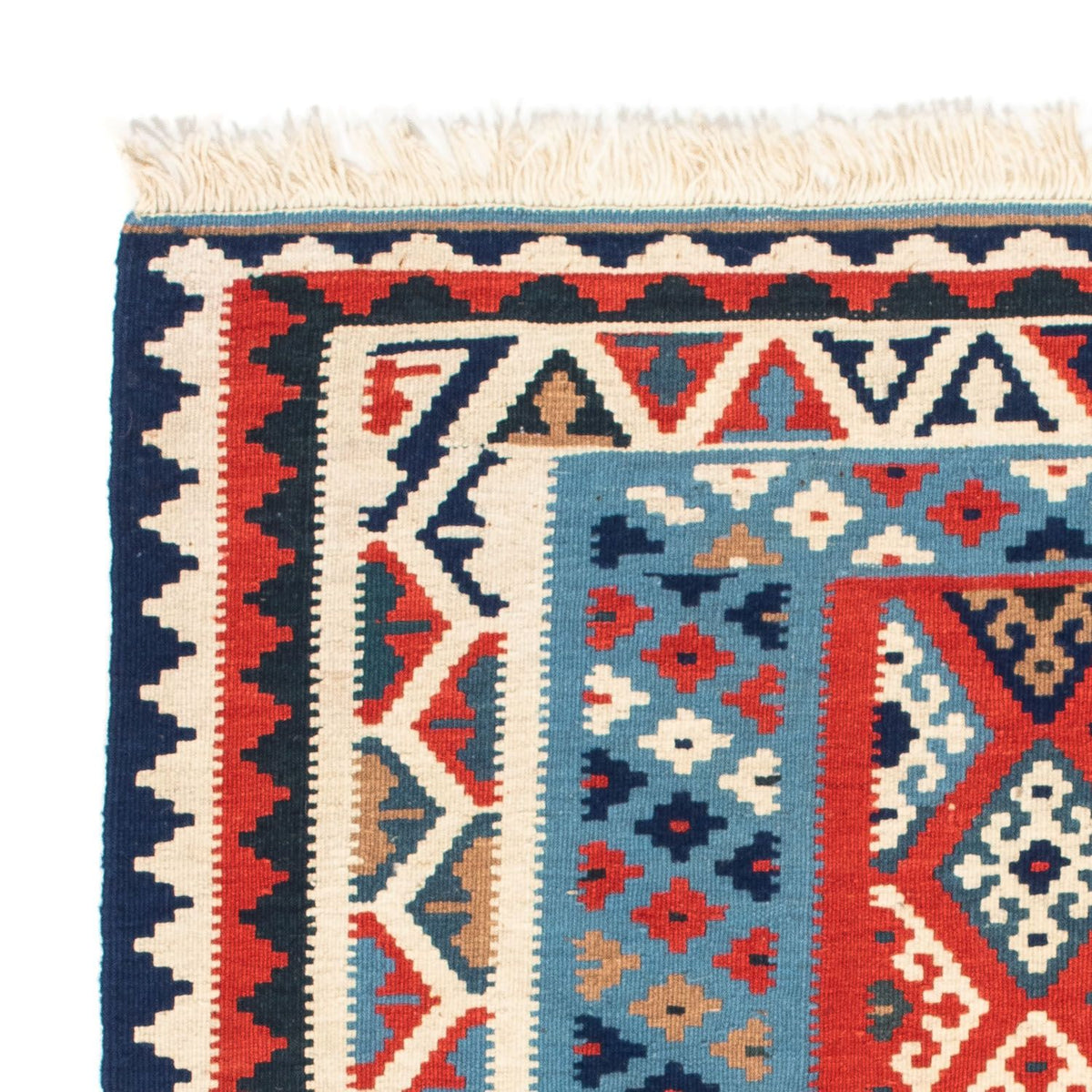 Dywan Kelim - Orientalny kwadratowy  - 104 x 100 cm - wielokolorowy