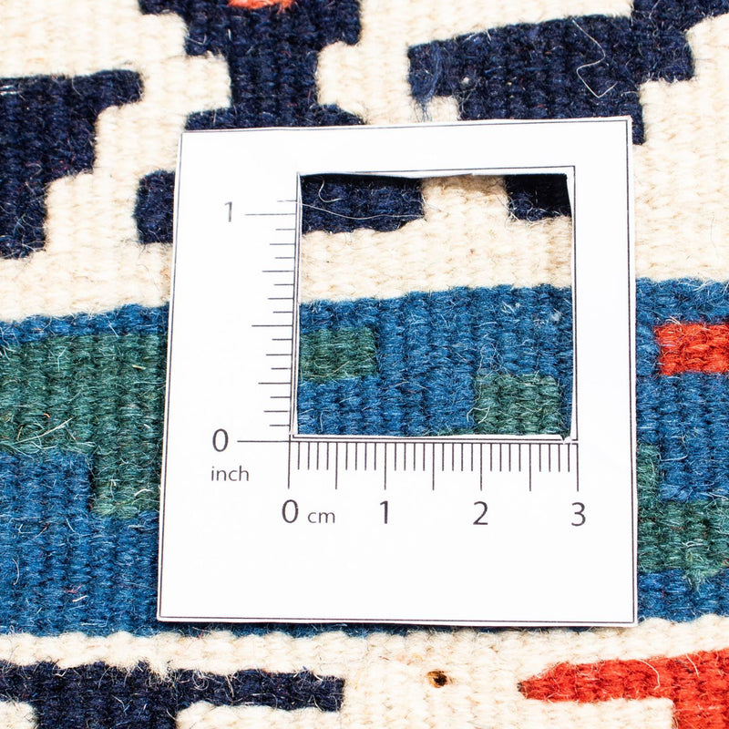 Dywan Kelim - Orientalny kwadratowy  - 110 x 100 cm - niebieski