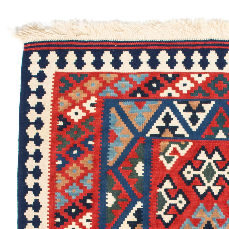 Dywan Kelim - Orientalny kwadratowy  - 108 x 101 cm - czerwony