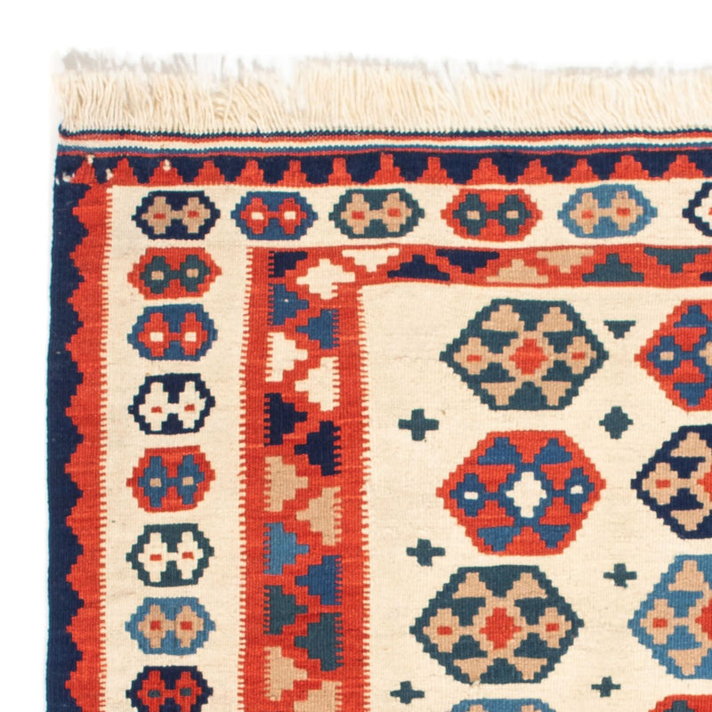 Dywan Kelim - Orientalny kwadratowy  - 104 x 102 cm - beżowy