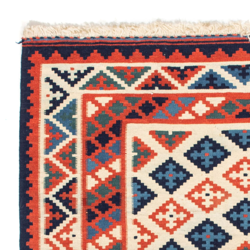 Dywan Kelim - Orientalny kwadratowy  - 110 x 104 cm - rdza