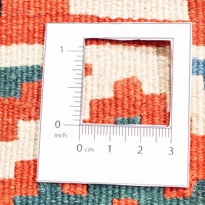 Dywan Kelim - Orientalny kwadratowy  - 110 x 104 cm - rdza