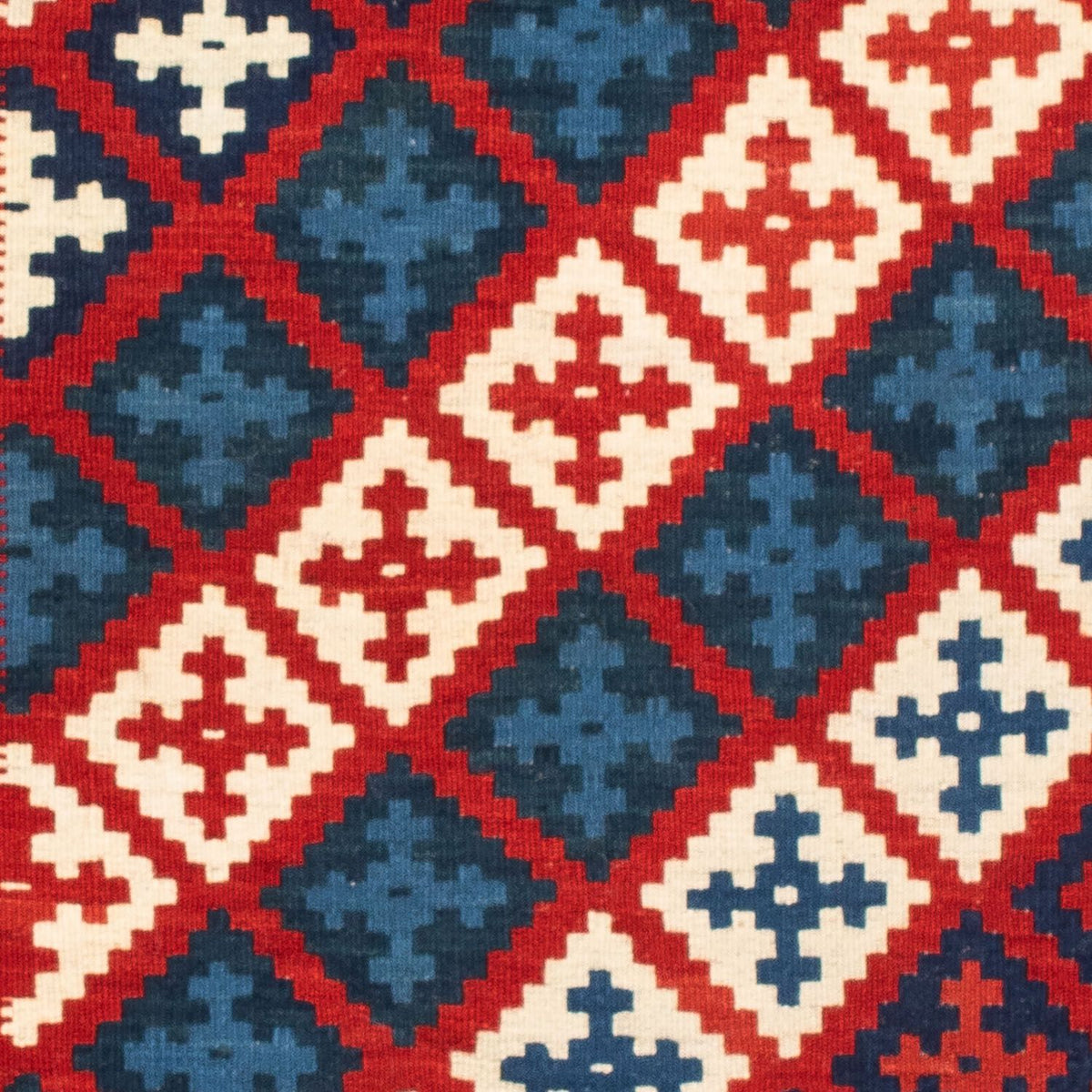 Dywan Kelim - Orientalny kwadratowy  - 105 x 104 cm - wielokolorowy