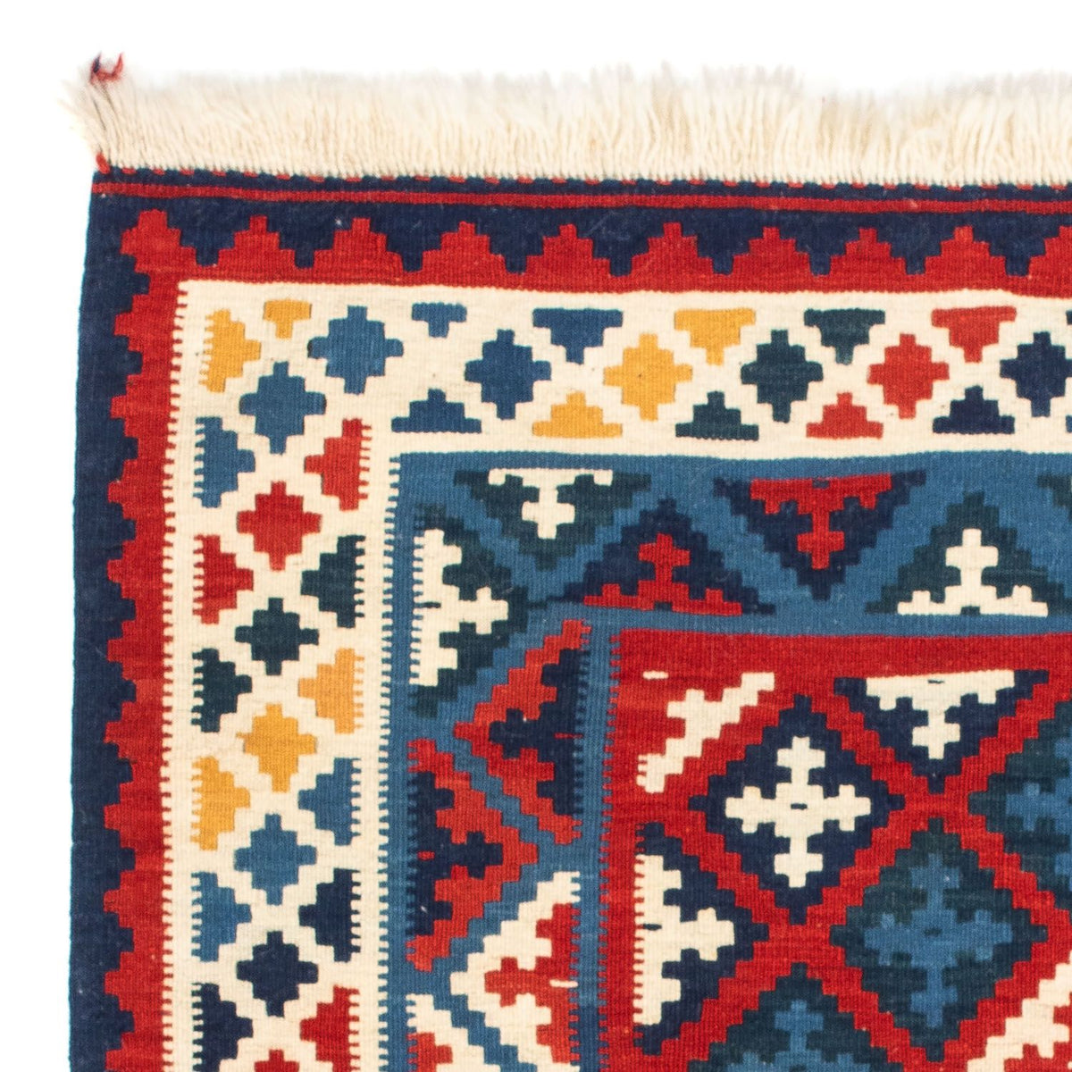 Dywan Kelim - Orientalny kwadratowy  - 105 x 104 cm - wielokolorowy