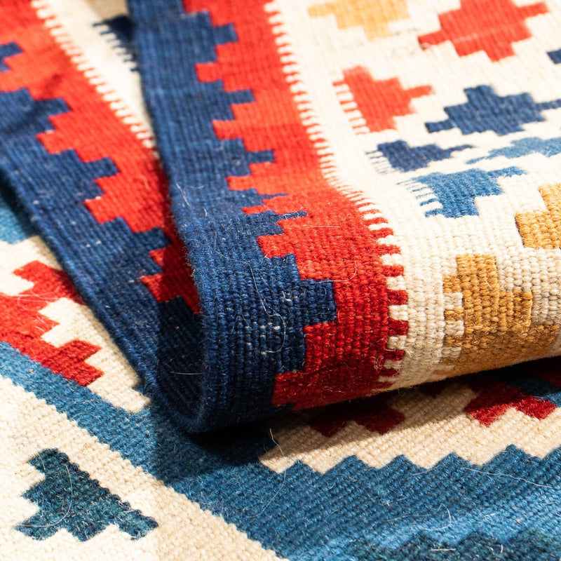 Dywan Kelim - Orientalny kwadratowy  - 105 x 104 cm - wielokolorowy