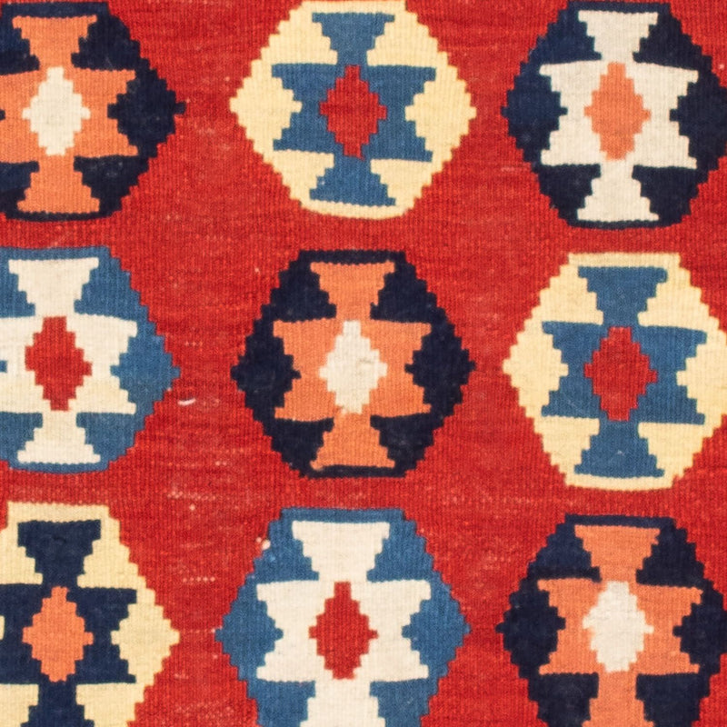 Dywan Kelim - Orientalny kwadratowy  - 110 x 105 cm - niebieski