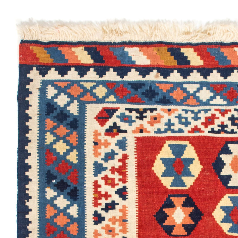 Dywan Kelim - Orientalny kwadratowy  - 110 x 105 cm - niebieski