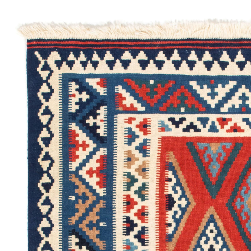 Dywan Kelim - Orientalny kwadratowy  - 100 x 98 cm - niebieski