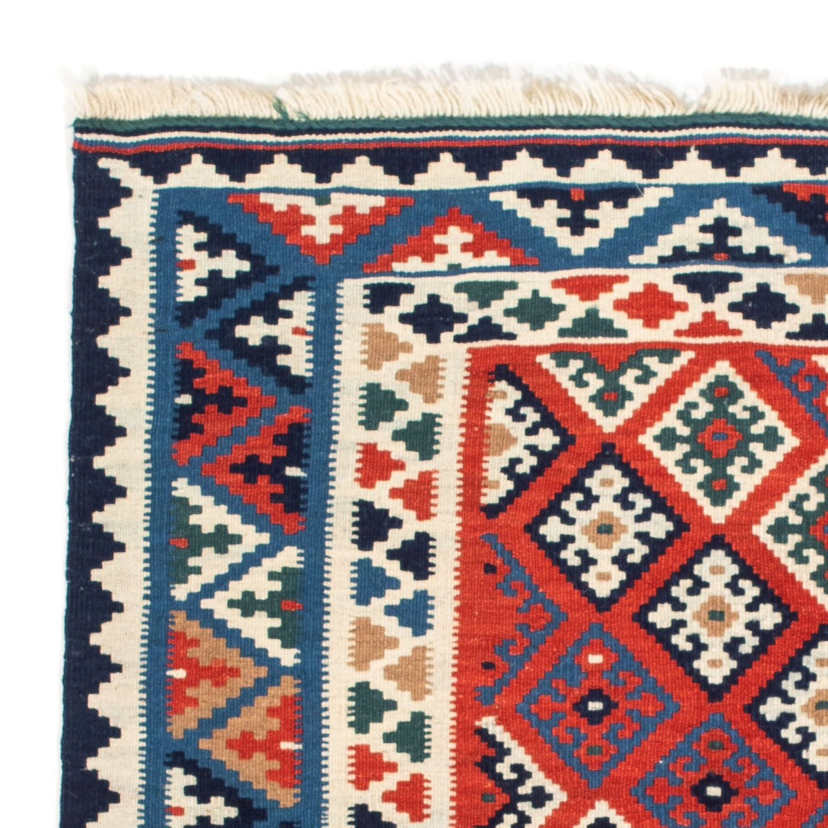 Dywan Kelim - Orientalny kwadratowy  - 103 x 100 cm - wielokolorowy