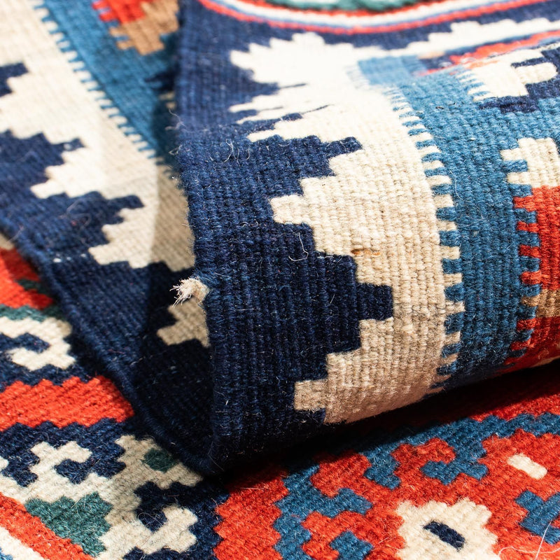 Dywan Kelim - Orientalny kwadratowy  - 103 x 100 cm - wielokolorowy