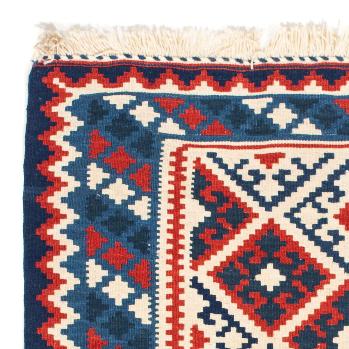 Dywan Kelim - Orientalny kwadratowy  - 103 x 102 cm - beżowy