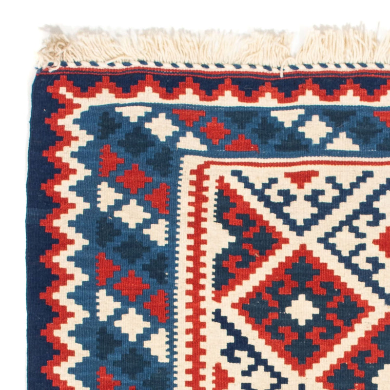 Dywan Kelim - Orientalny kwadratowy  - 103 x 102 cm - beżowy