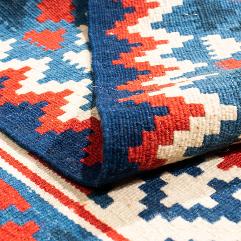 Dywan Kelim - Orientalny kwadratowy  - 103 x 102 cm - beżowy