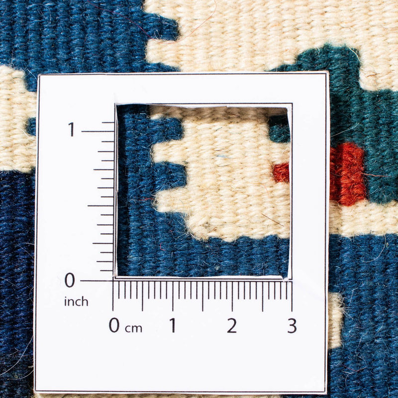 Dywan Kelim - Orientalny kwadratowy  - 103 x 103 cm - niebieski