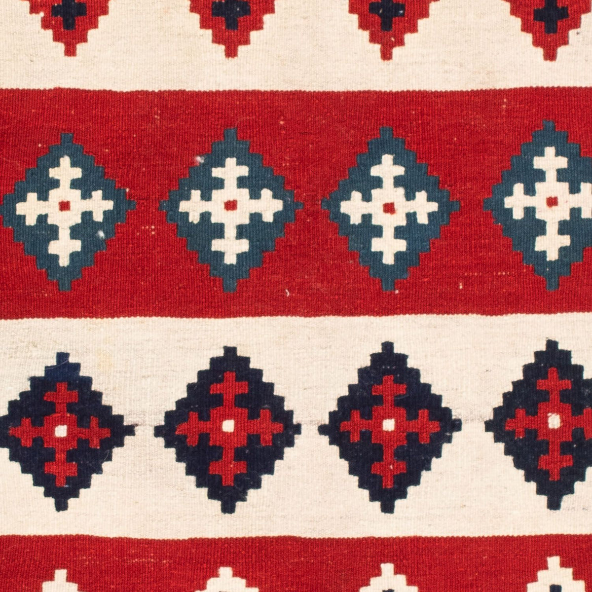 Dywan Kelim - Orientalny kwadratowy  - 106 x 103 cm - niebieski