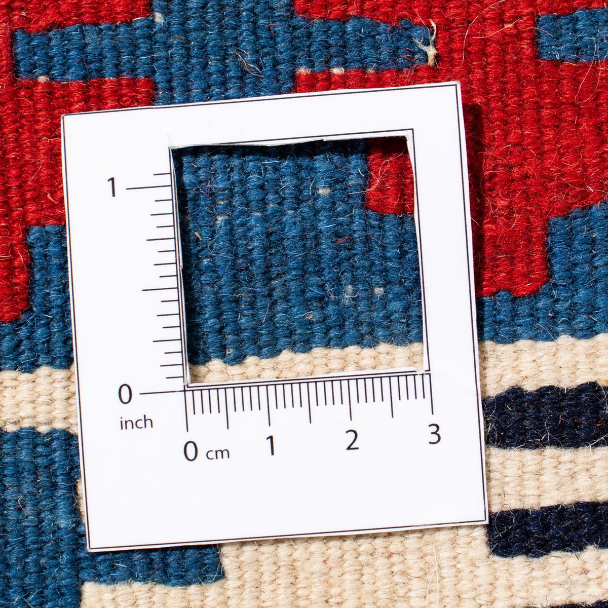 Dywan Kelim - Orientalny kwadratowy  - 106 x 103 cm - niebieski