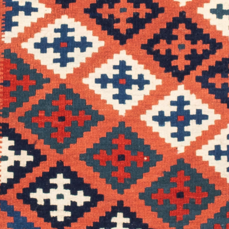 Dywan Kelim - Orientalny kwadratowy  - 100 x 96 cm - niebieski