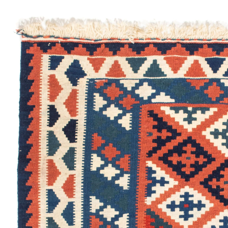 Dywan Kelim - Orientalny kwadratowy  - 100 x 96 cm - niebieski