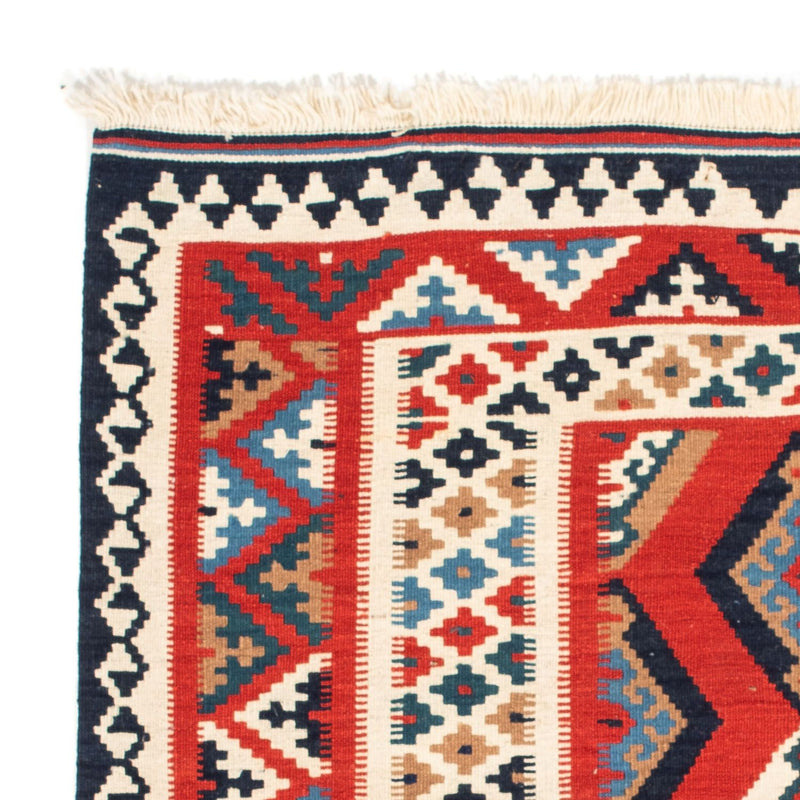Dywan Kelim - Orientalny kwadratowy  - 105 x 102 cm - czerwony