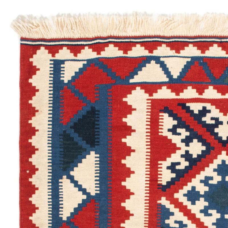 Dywan Kelim - Orientalny kwadratowy  - 102 x 102 cm - czerwony