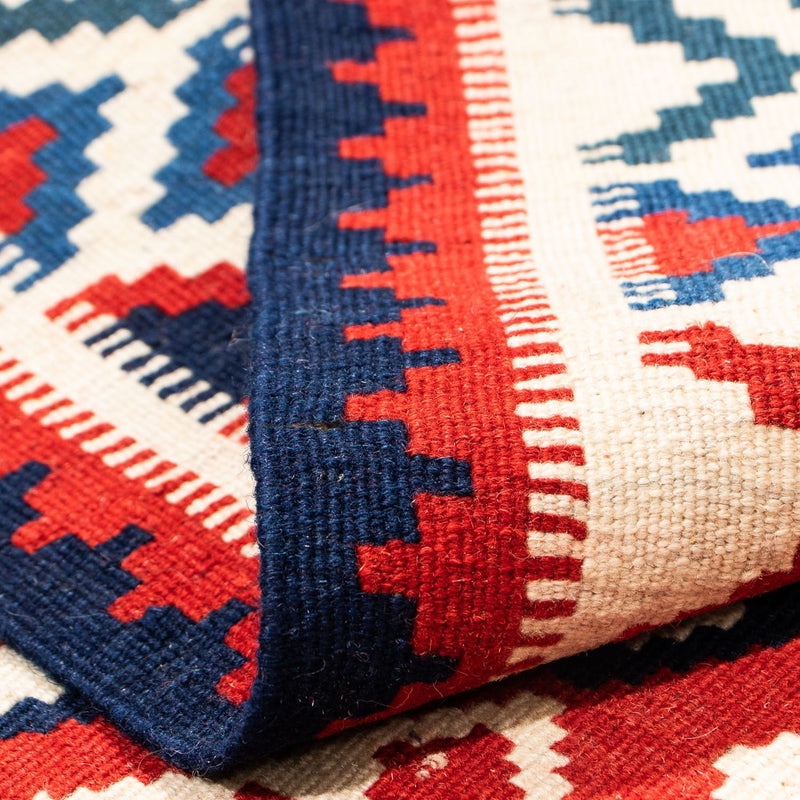 Dywan Kelim - Orientalny kwadratowy  - 104 x 103 cm - ciemnoniebieski