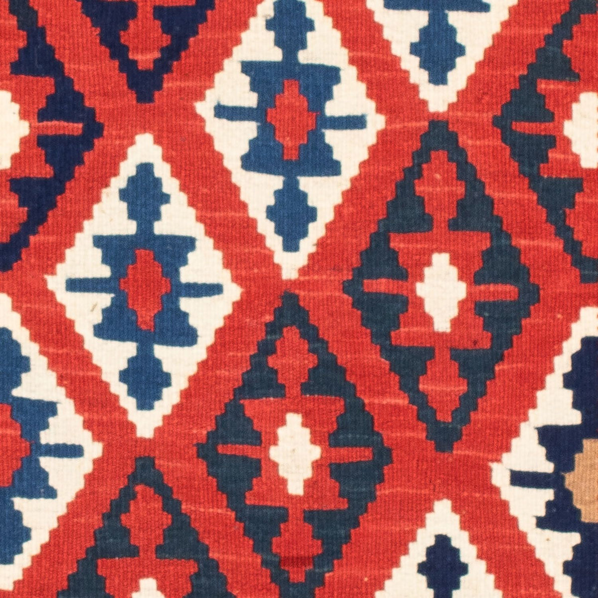 Dywan Kelim - Orientalny kwadratowy  - 102 x 100 cm - niebieski