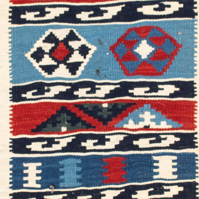 Dywan Kelim - Orientalny kwadratowy  - 104 x 99 cm - wielokolorowy