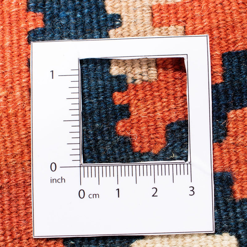 Dywan Kelim - Orientalny kwadratowy  - 102 x 102 cm - rdza