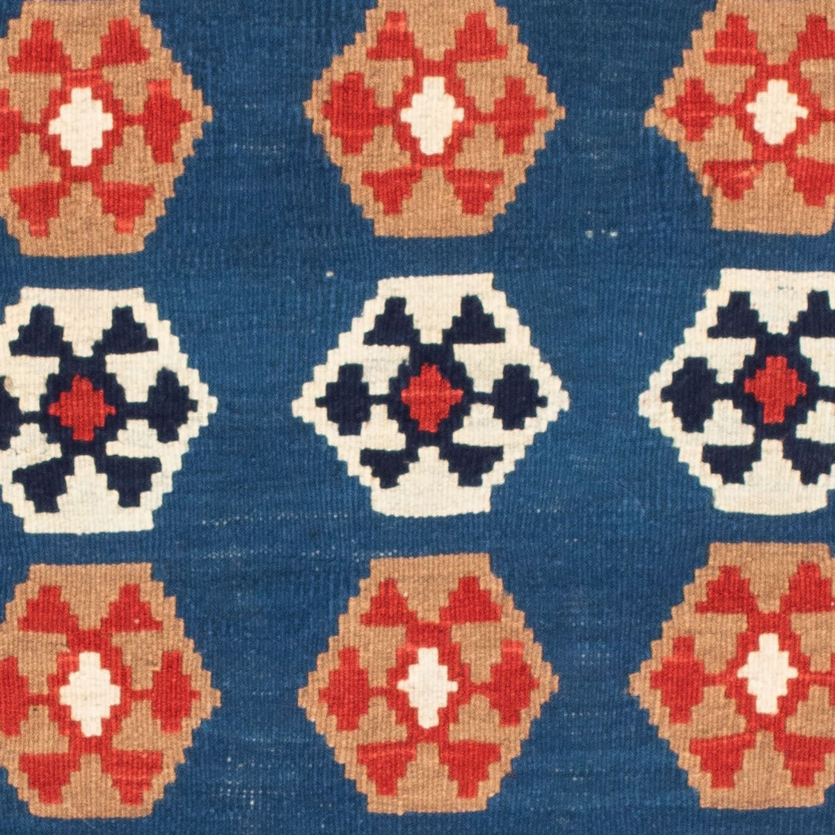 Dywan Kelim - Orientalny kwadratowy  - 104 x 102 cm - niebieski