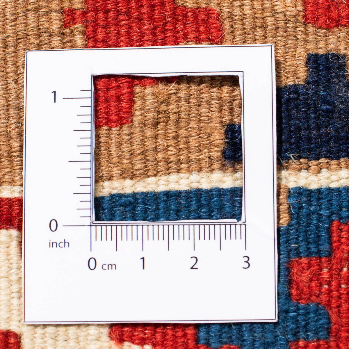 Dywan Kelim - Orientalny kwadratowy  - 104 x 102 cm - niebieski