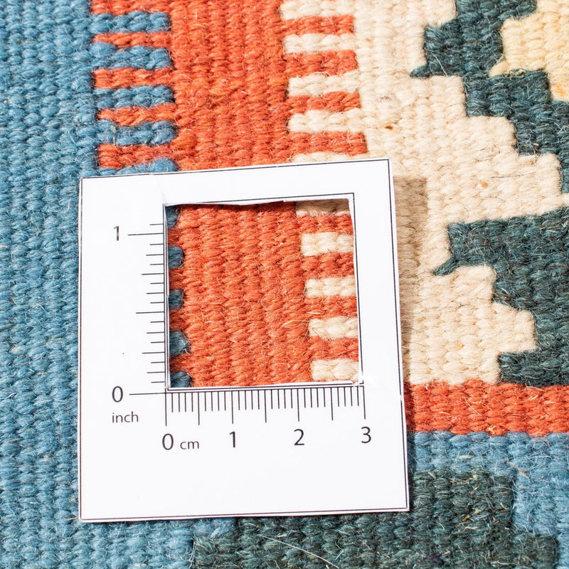 Dywan Kelim - Orientalny kwadratowy  - 107 x 100 cm - pomarańczowy