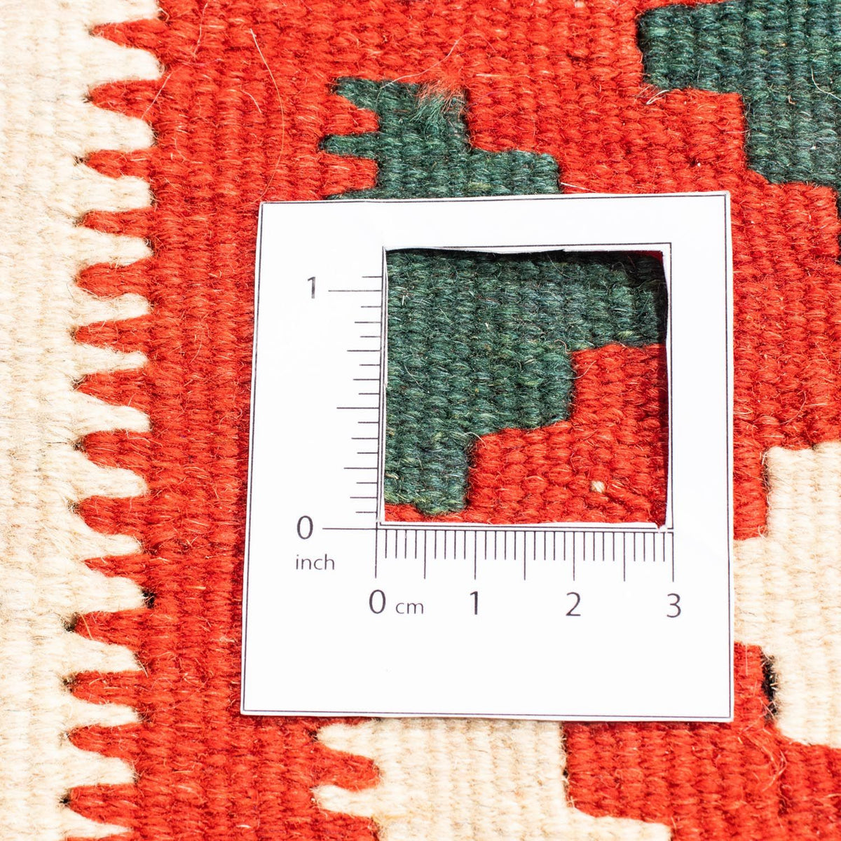 Dywan Kelim - Orientalny kwadratowy  - 111 x 105 cm - czerwony