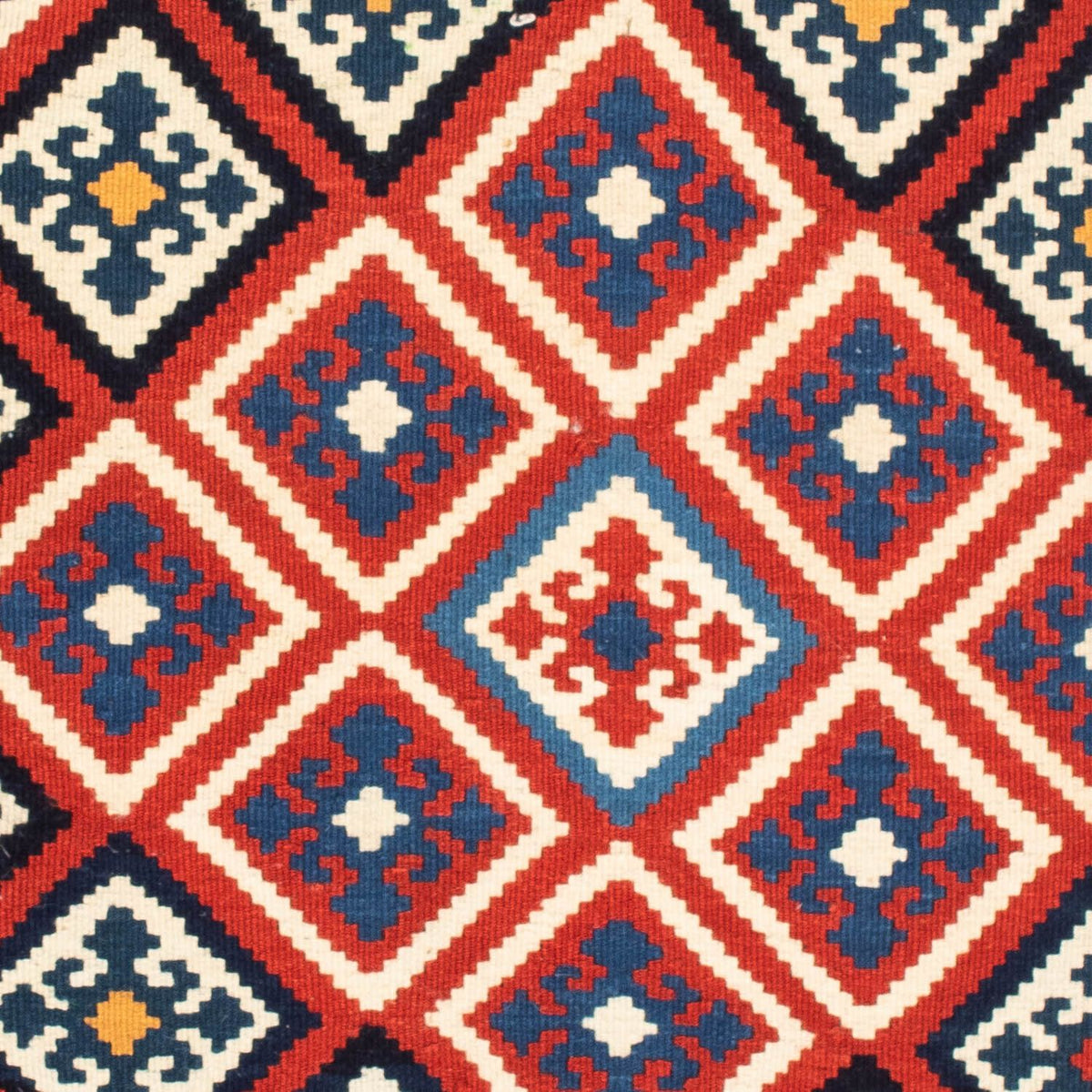 Dywan Kelim - Orientalny kwadratowy  - 106 x 105 cm - czerwony