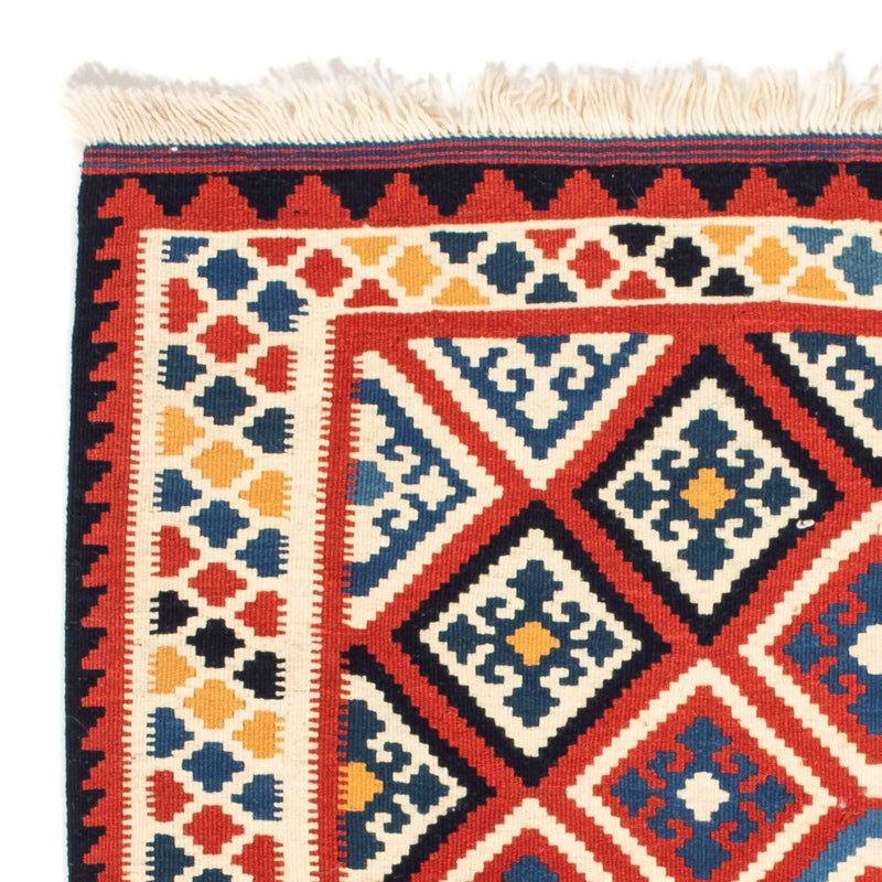 Dywan Kelim - Orientalny kwadratowy  - 106 x 105 cm - czerwony