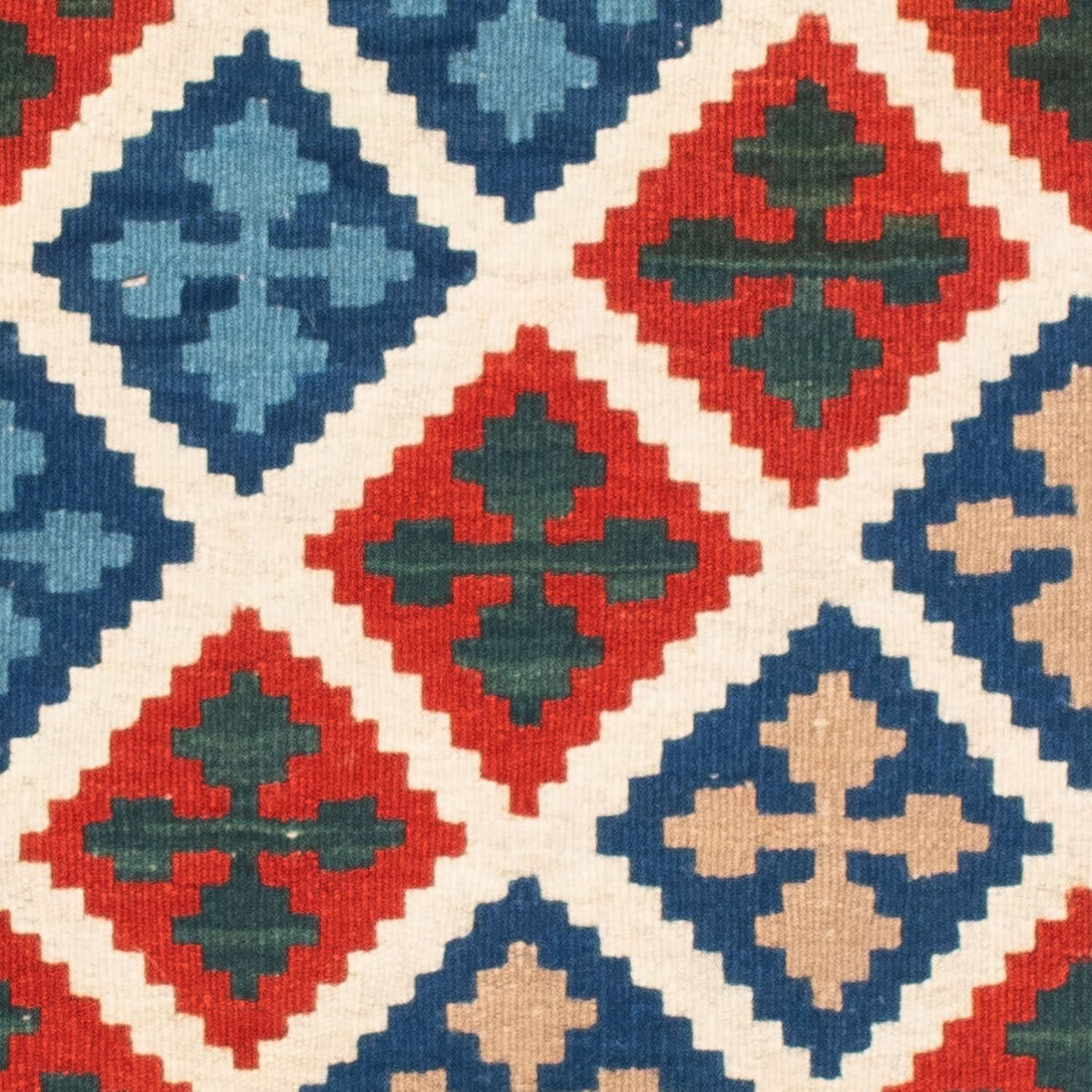 Dywan Kelim - Orientalny kwadratowy  - 103 x 100 cm - ciemnoniebieski