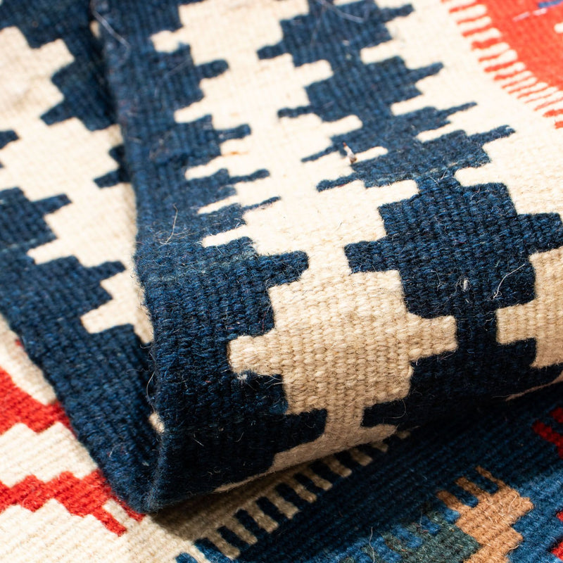 Dywan Kelim - Orientalny kwadratowy  - 104 x 99 cm - czerwony