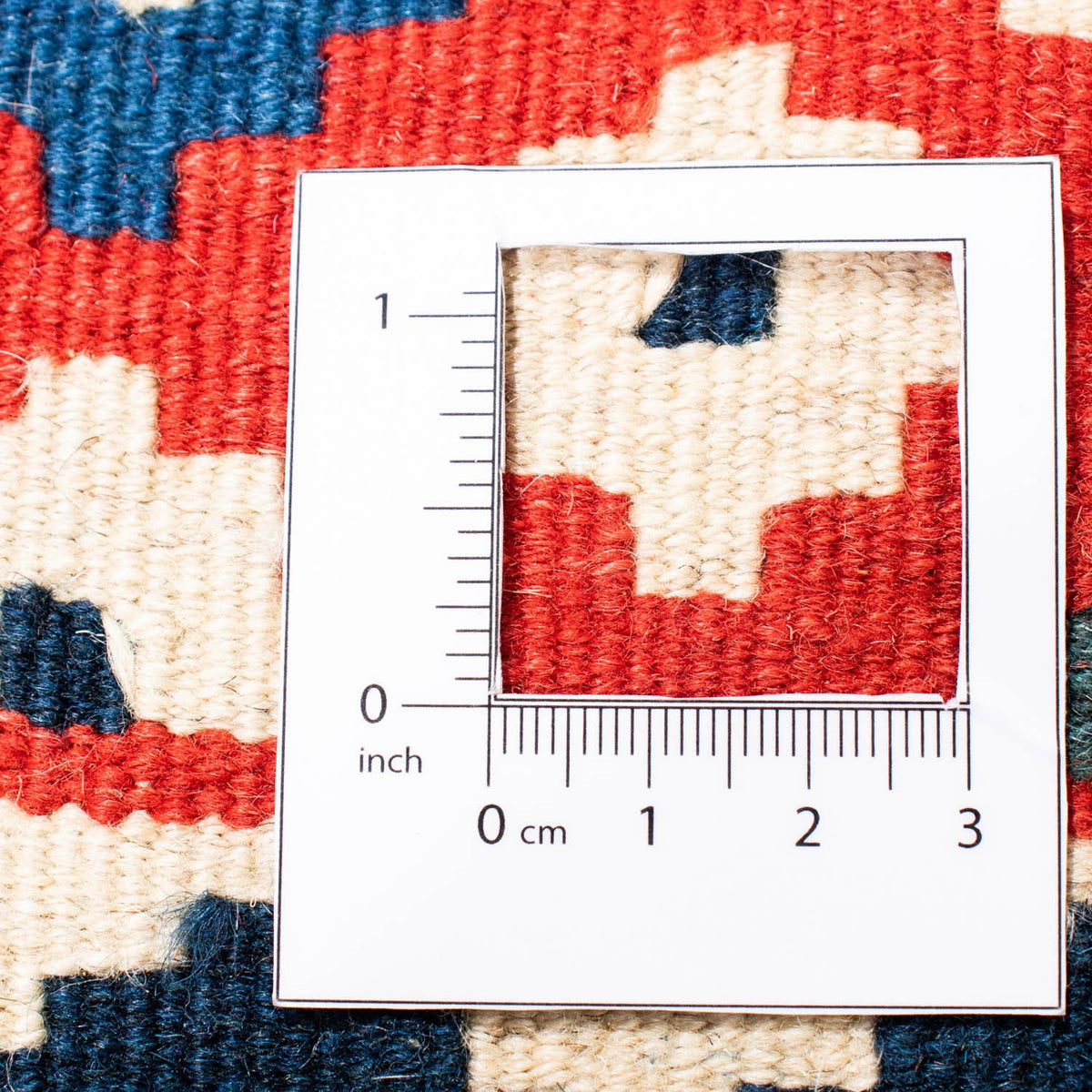 Dywan Kelim - Orientalny kwadratowy  - 104 x 99 cm - czerwony