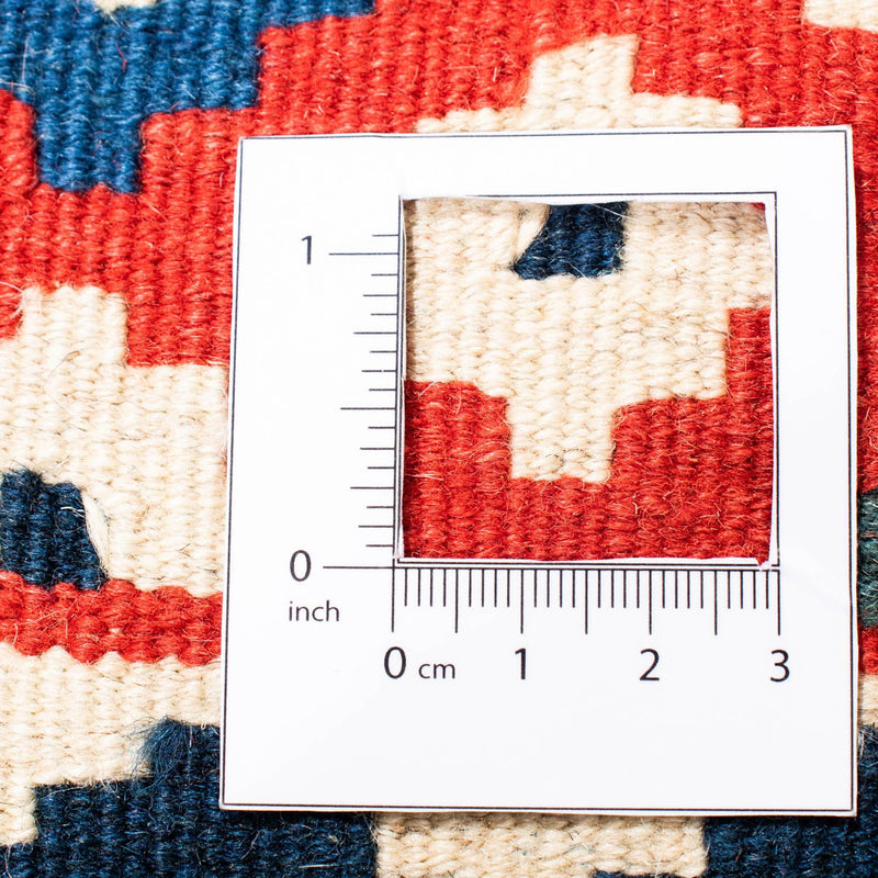 Dywan Kelim - Orientalny kwadratowy  - 104 x 99 cm - czerwony