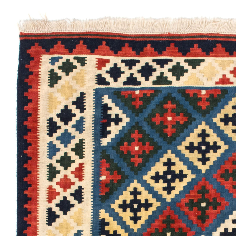 Dywan Kelim - Orientalny kwadratowy  - 104 x 100 cm - ciemnoniebieski