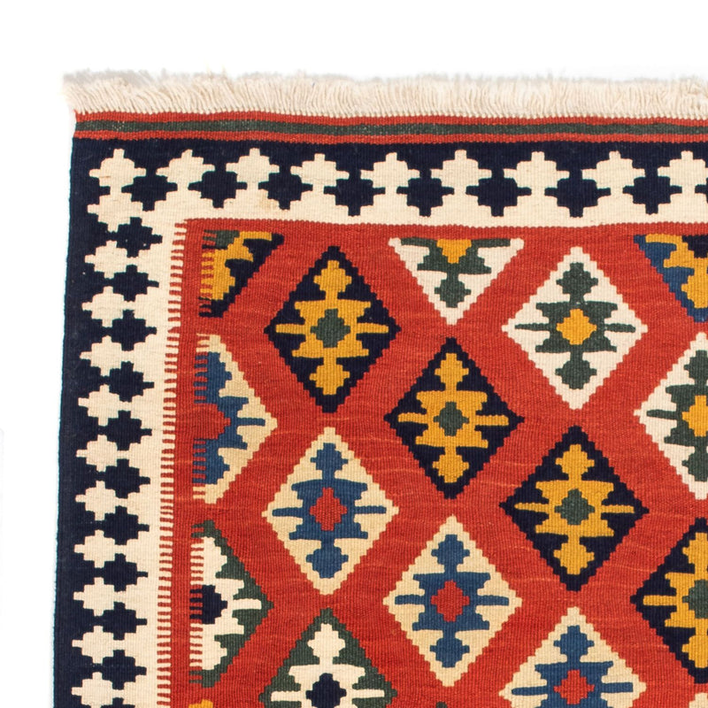 Dywan Kelim - Orientalny kwadratowy  - 106 x 103 cm - czerwony