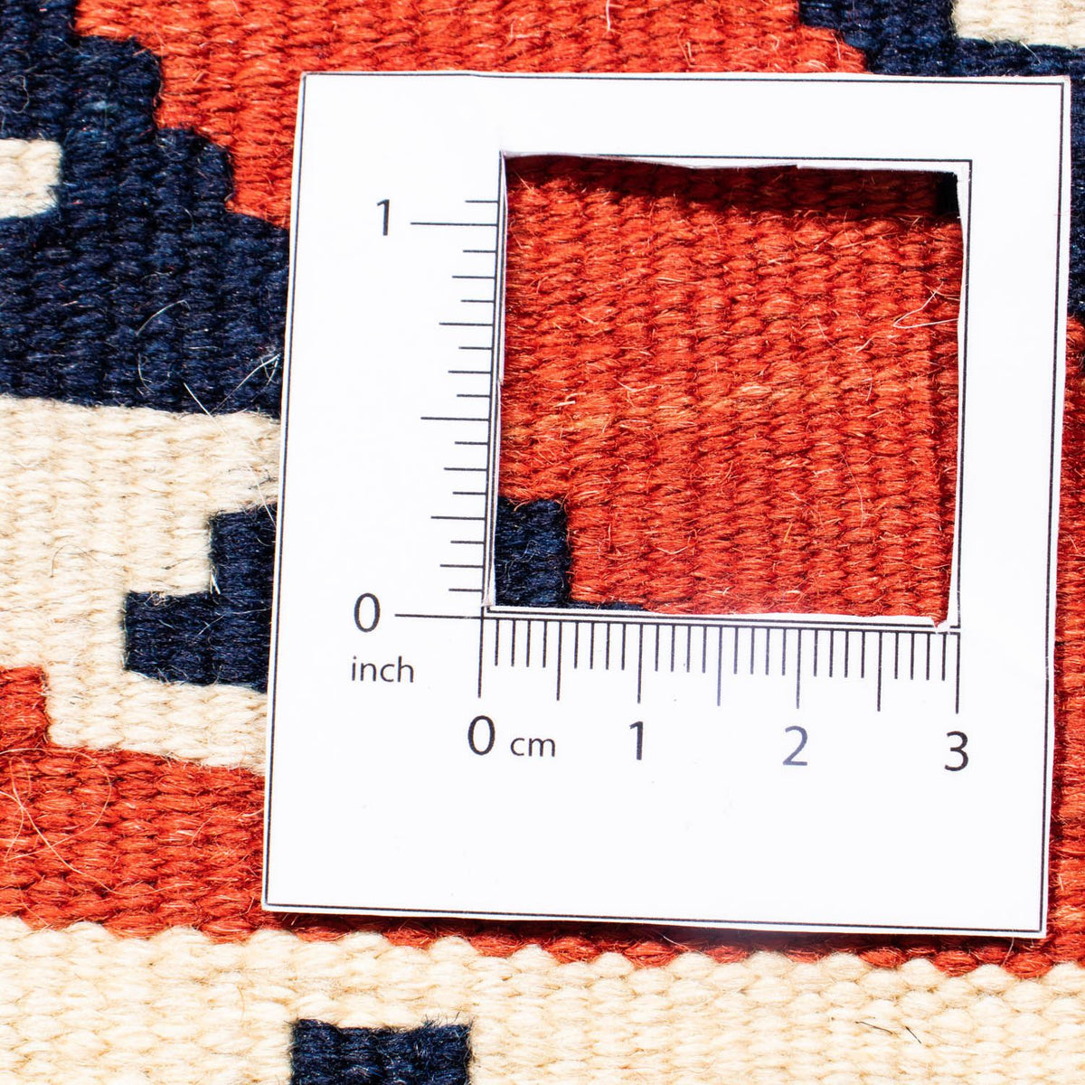 Dywan Kelim - Orientalny kwadratowy  - 106 x 103 cm - czerwony