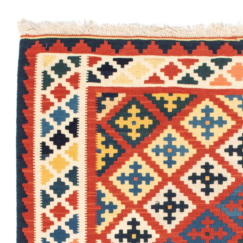 Dywan Kelim - Orientalny kwadratowy  - 106 x 102 cm - ciemna czerwień