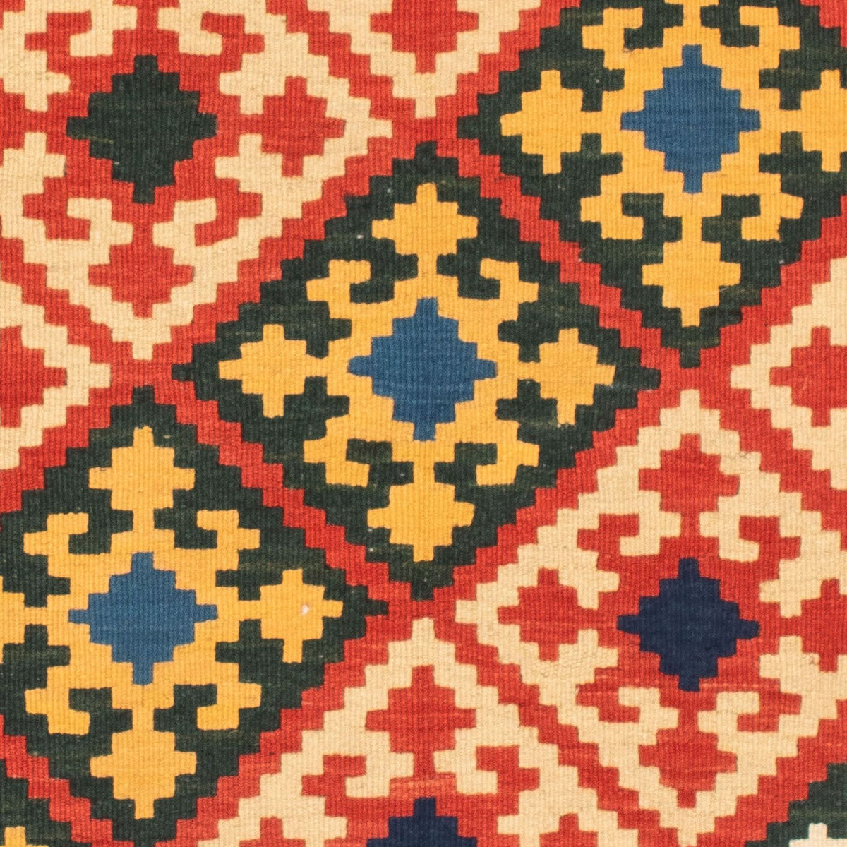 Dywan Kelim - Orientalny kwadratowy  - 103 x 101 cm - beżowy