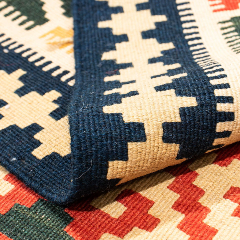 Dywan Kelim - Orientalny kwadratowy  - 103 x 101 cm - beżowy