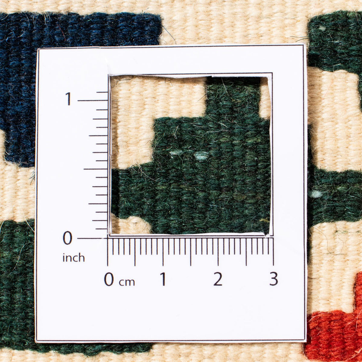 Dywan Kelim - Orientalny kwadratowy  - 101 x 101 cm - beżowy