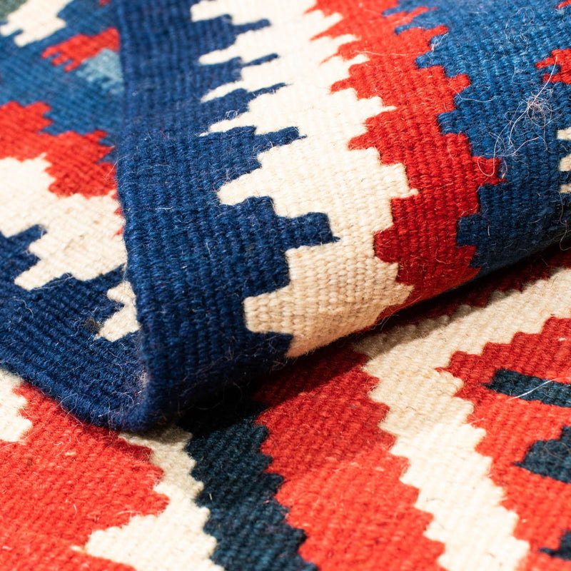 Dywan Kelim - Orientalny kwadratowy  - 104 x 103 cm - beżowy