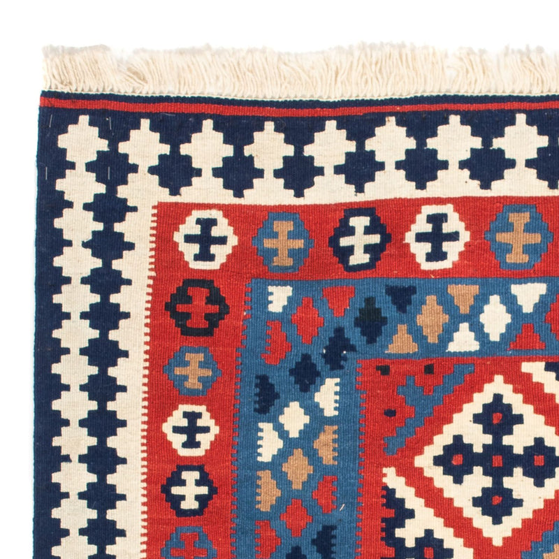 Dywan Kelim - Orientalny kwadratowy  - 103 x 101 cm - czerwony