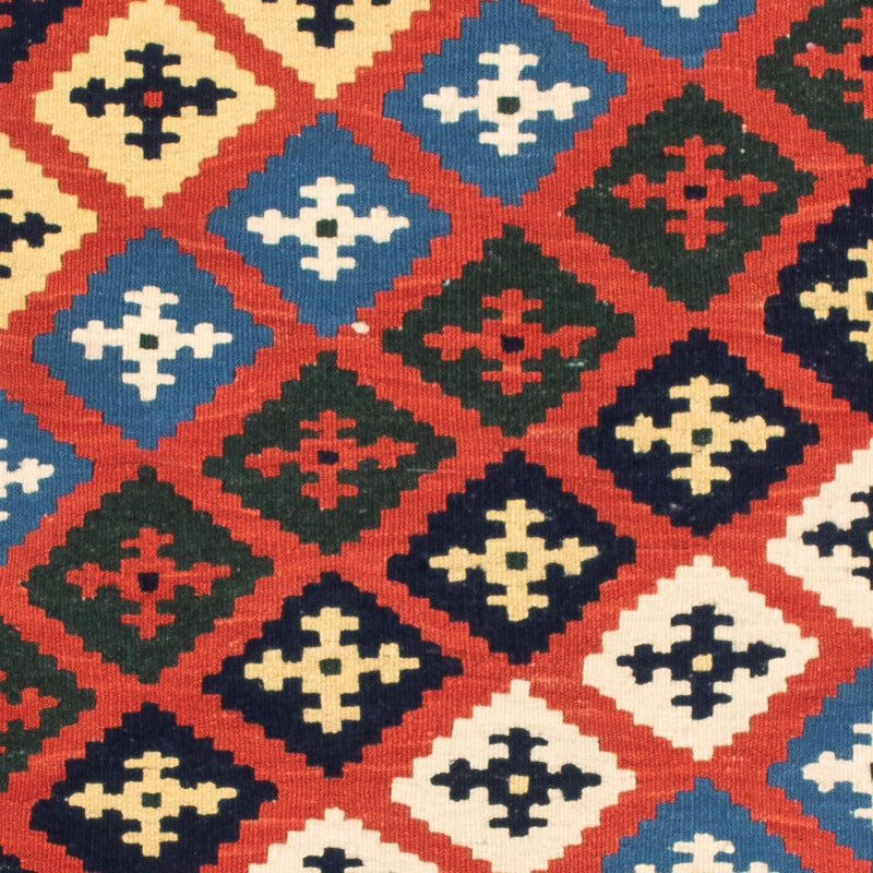 Dywan Kelim - Orientalny kwadratowy  - 97 x 94 cm - czerwony