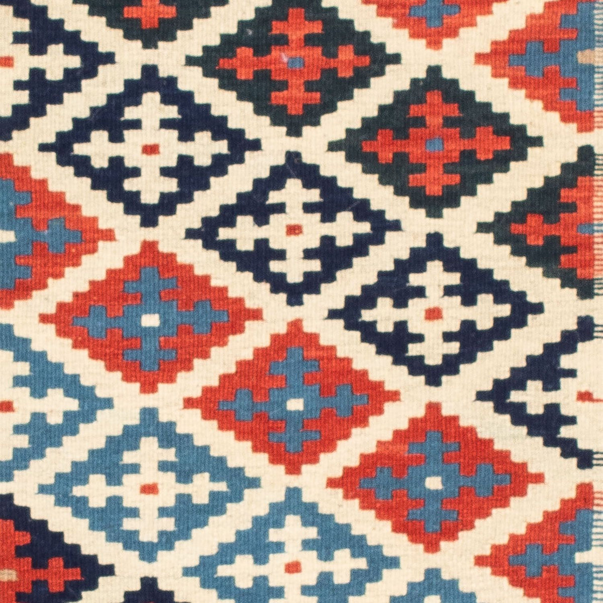 Dywan Kelim - Orientalny kwadratowy  - 105 x 100 cm - beżowy